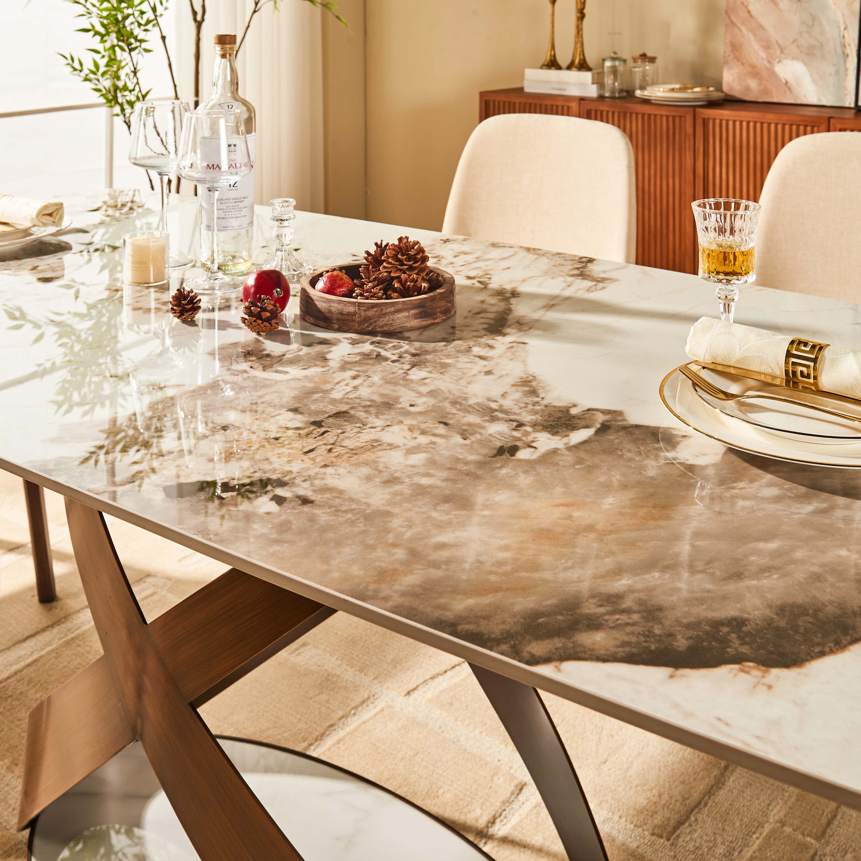 Koda Sintered Stone Rectangular Dining Table 71"