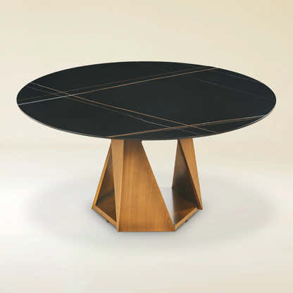 Aurelia Sintered Stone Round Dining Table 59"