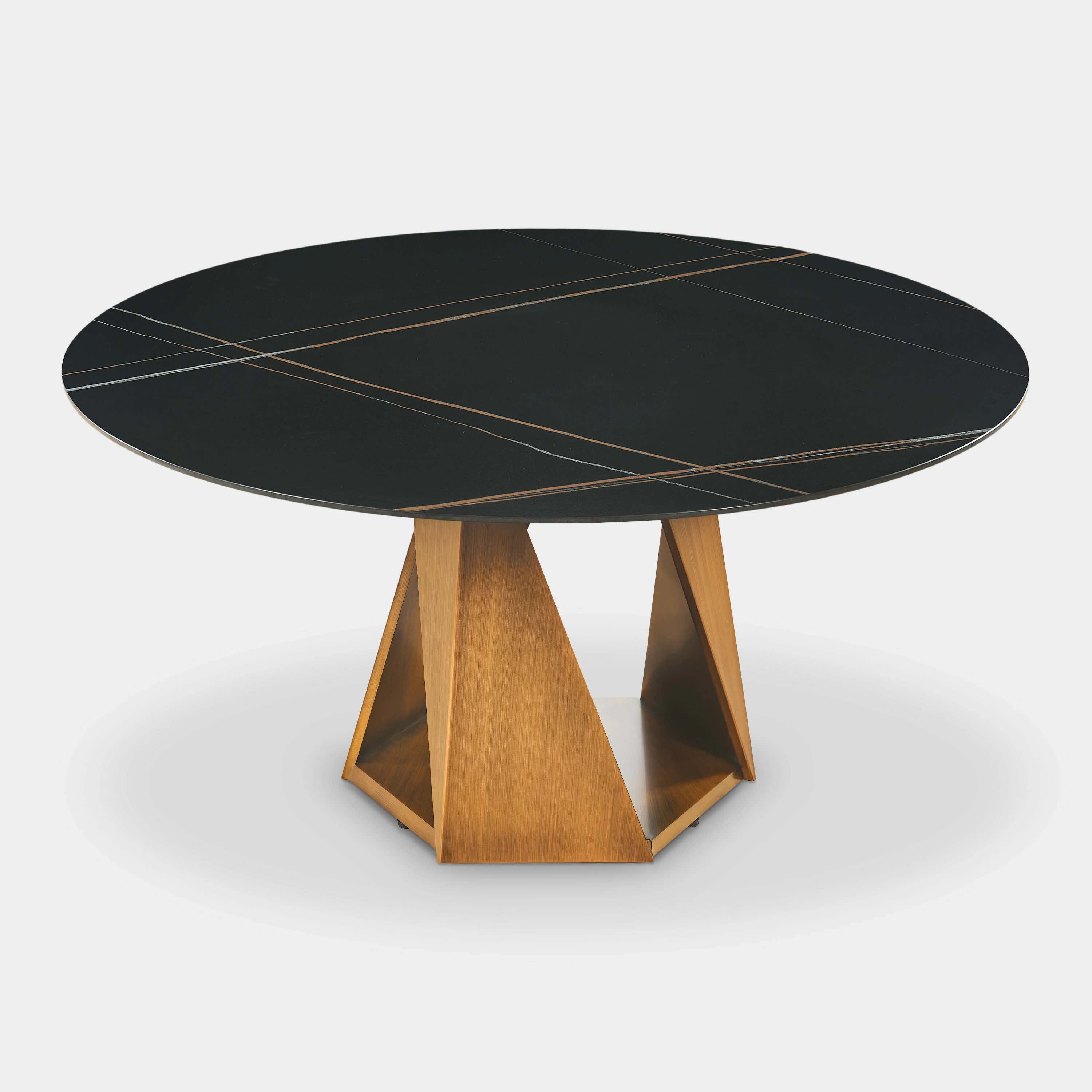 Aurelia Sintered Stone Round Dining Table 59"