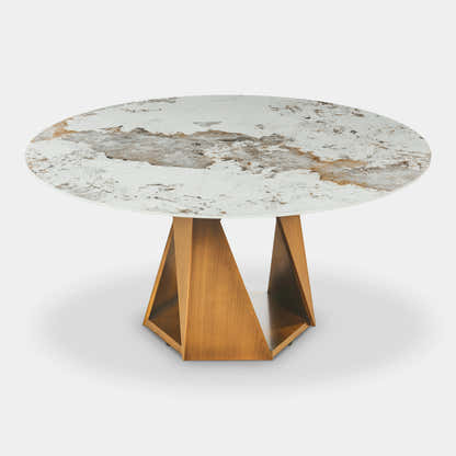 Aurelia Sintered Stone Round Dining Table 59"