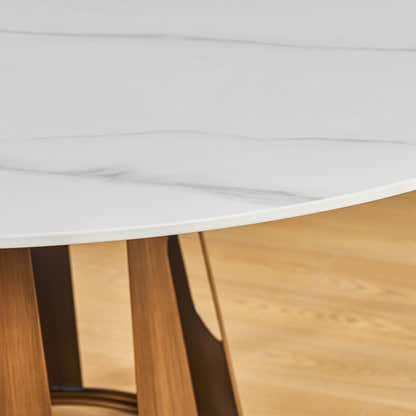 Lyra Sintered Stone Round Dining Table 59"