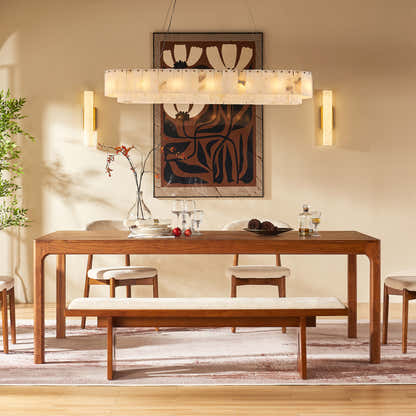 Solaris Rectangular Oak Dining Table 84"