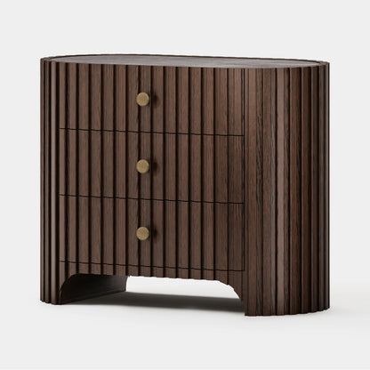 Sinclair Fluted Stone Nightstand