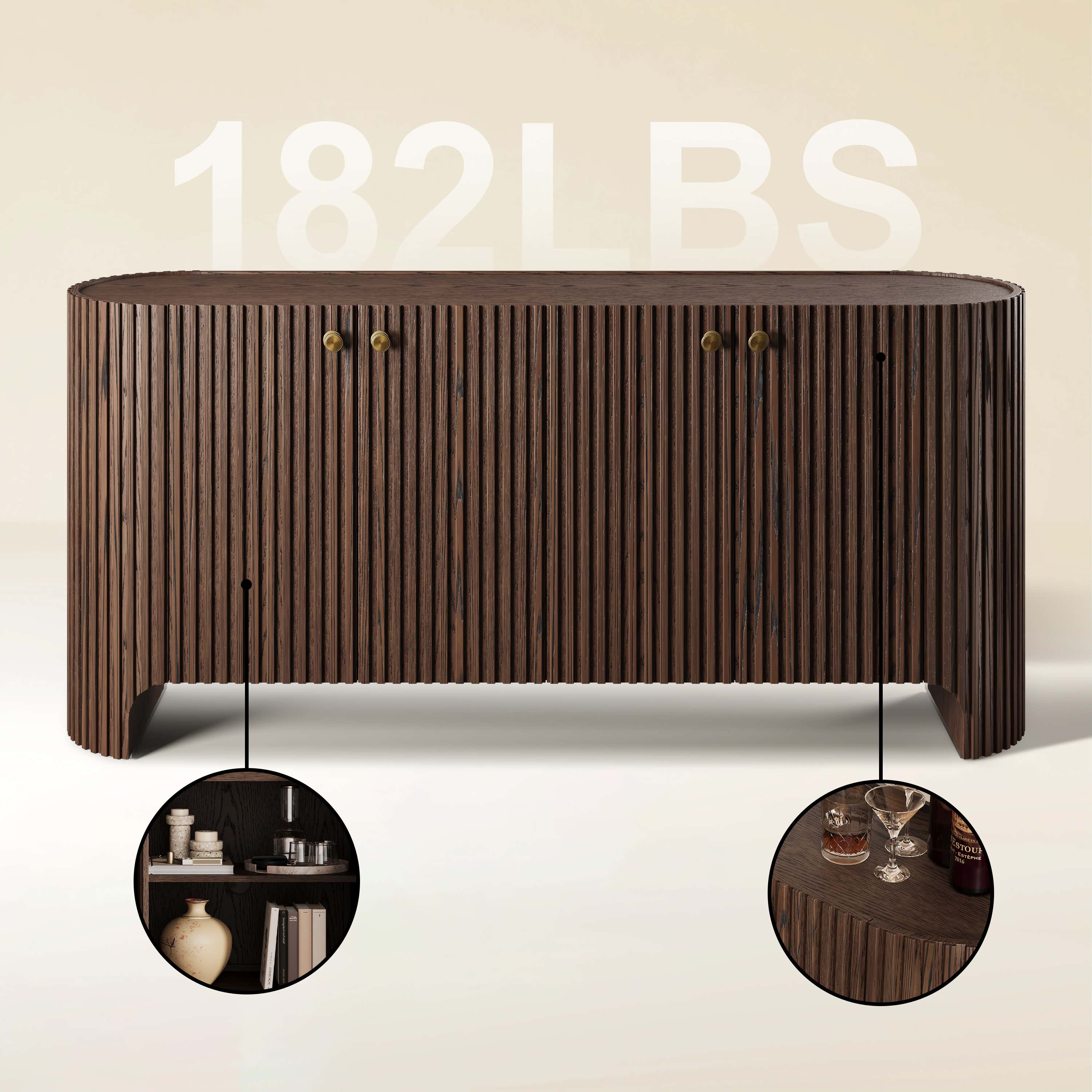 Marais Oak Sideboard 72" W