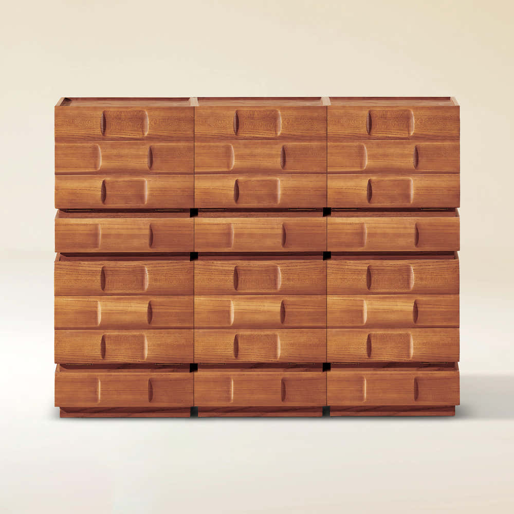 Terra Cube Emboss Cabinet (Set of 3)