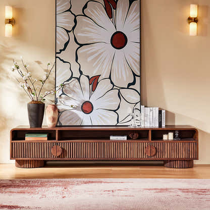 Doric Media Console 83"W