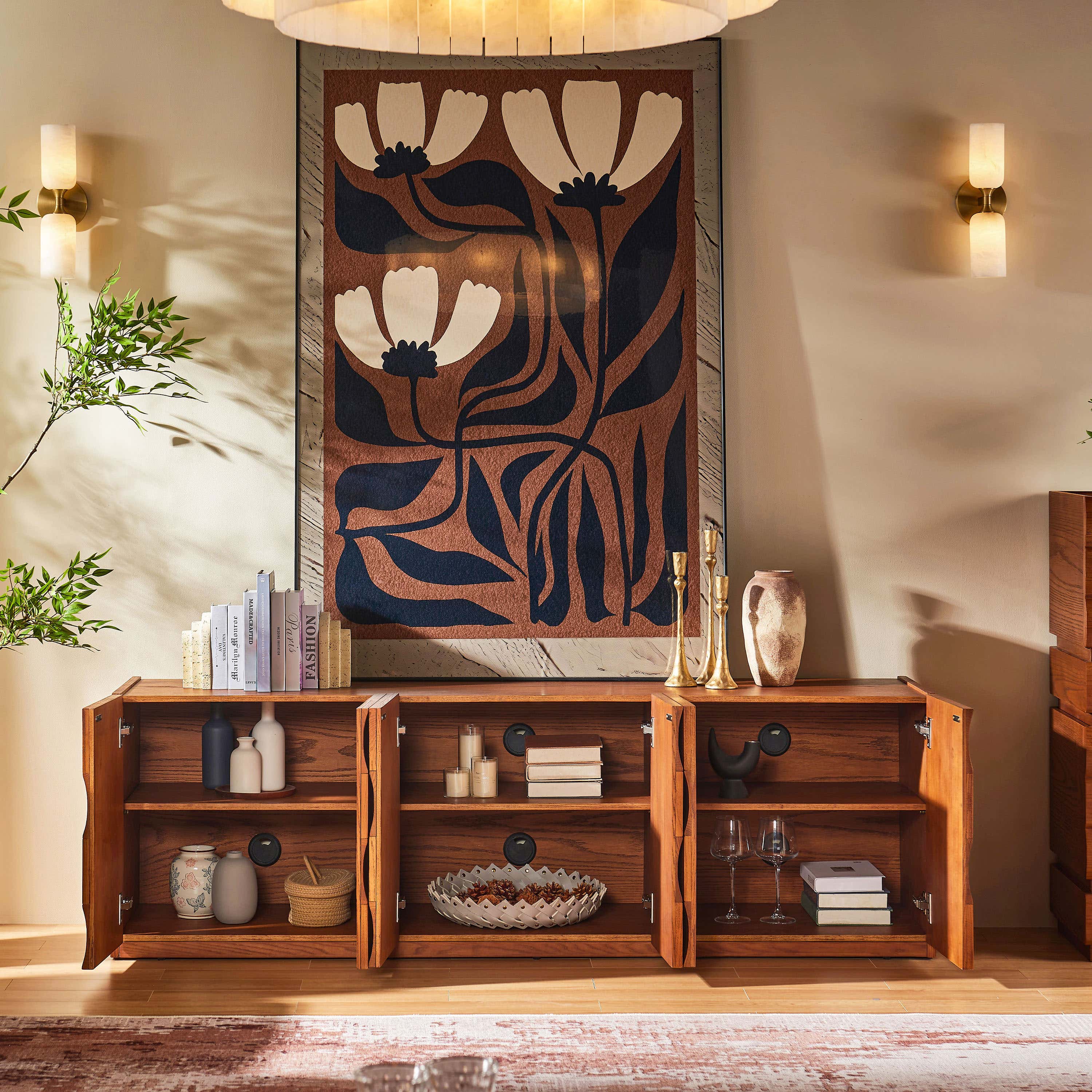 Terra Cube Emboss  Media Console 71”