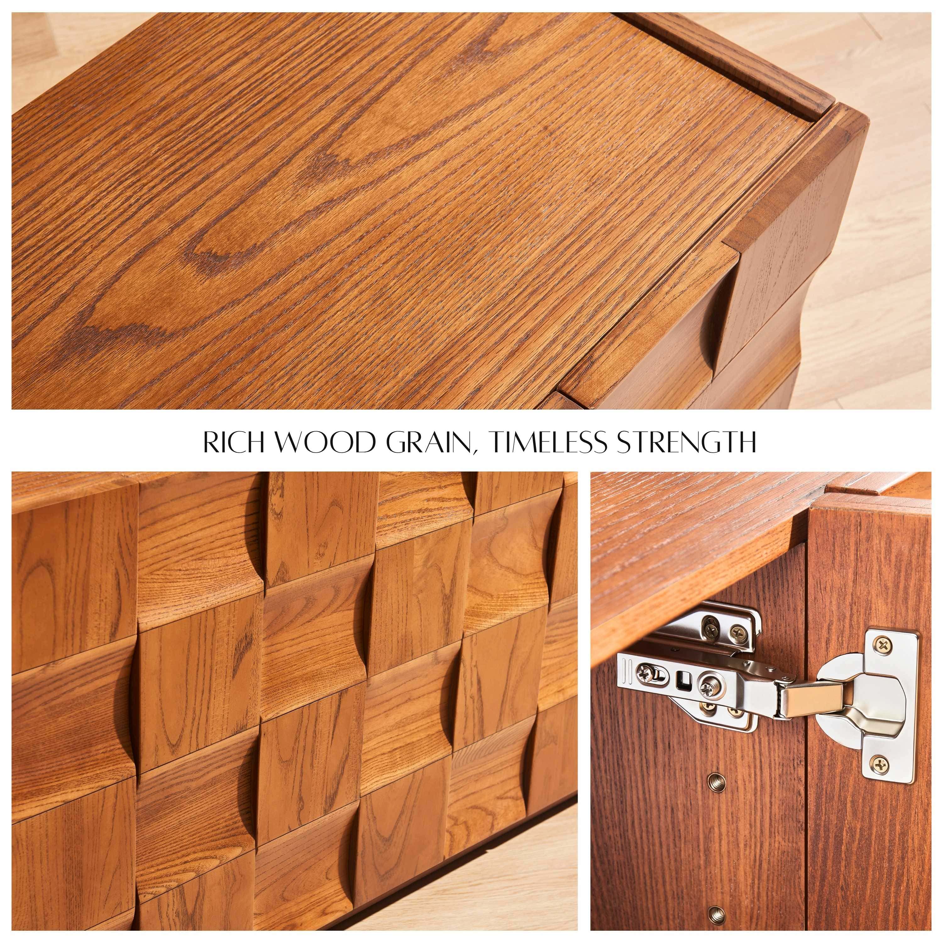 Terra Cube Emboss  Media Console 71”