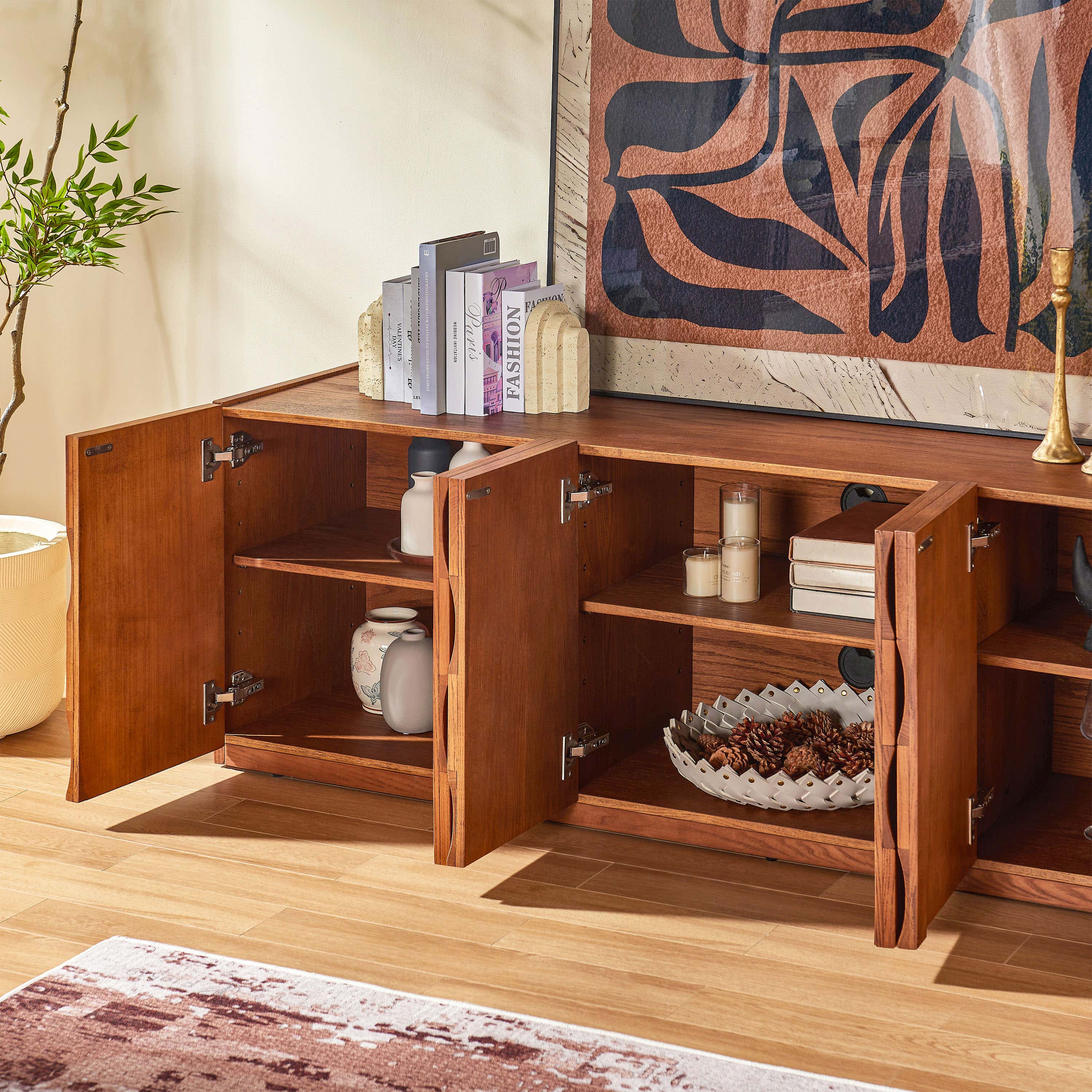 Terra Cube Emboss  Media Console 71”