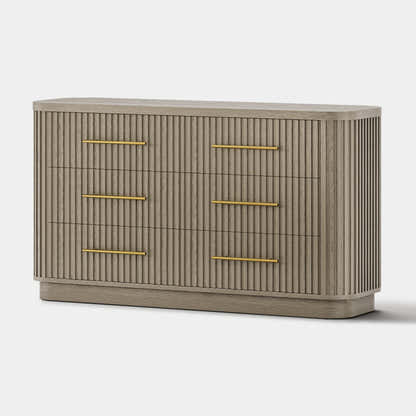 Sinclair Fluted 6-Drawer Chest 60"W