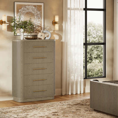 Sinclair Fluted 5-Drawer Chest 39"W