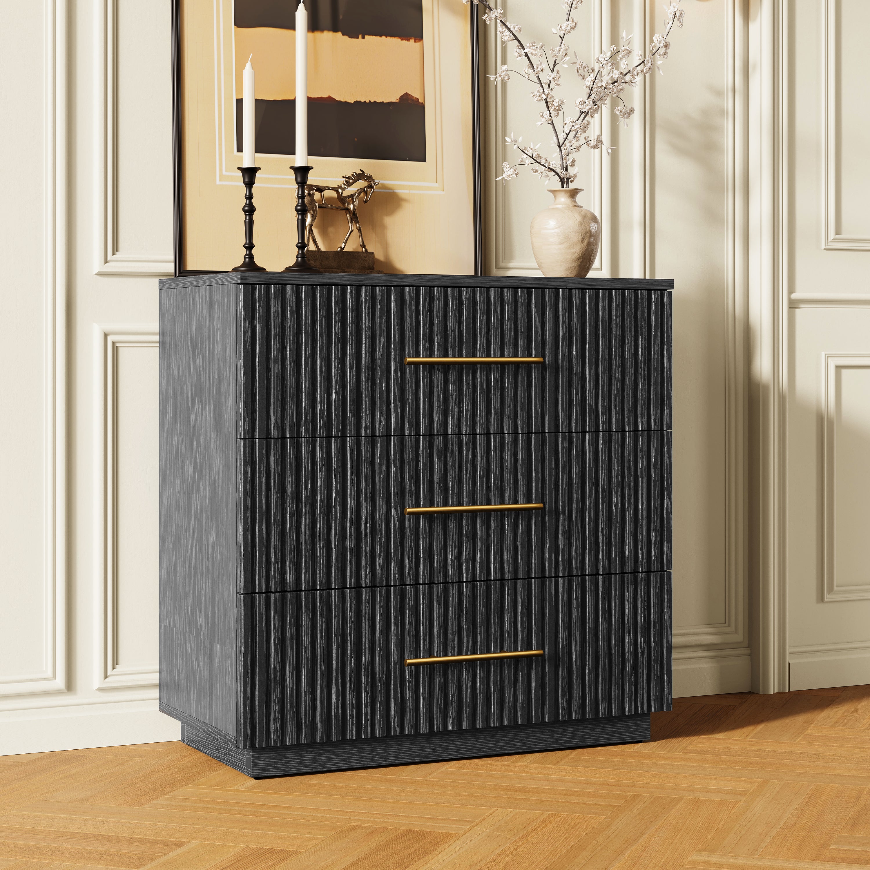 Holt 126" Oak 12-Drawer Chest(Set of 4)