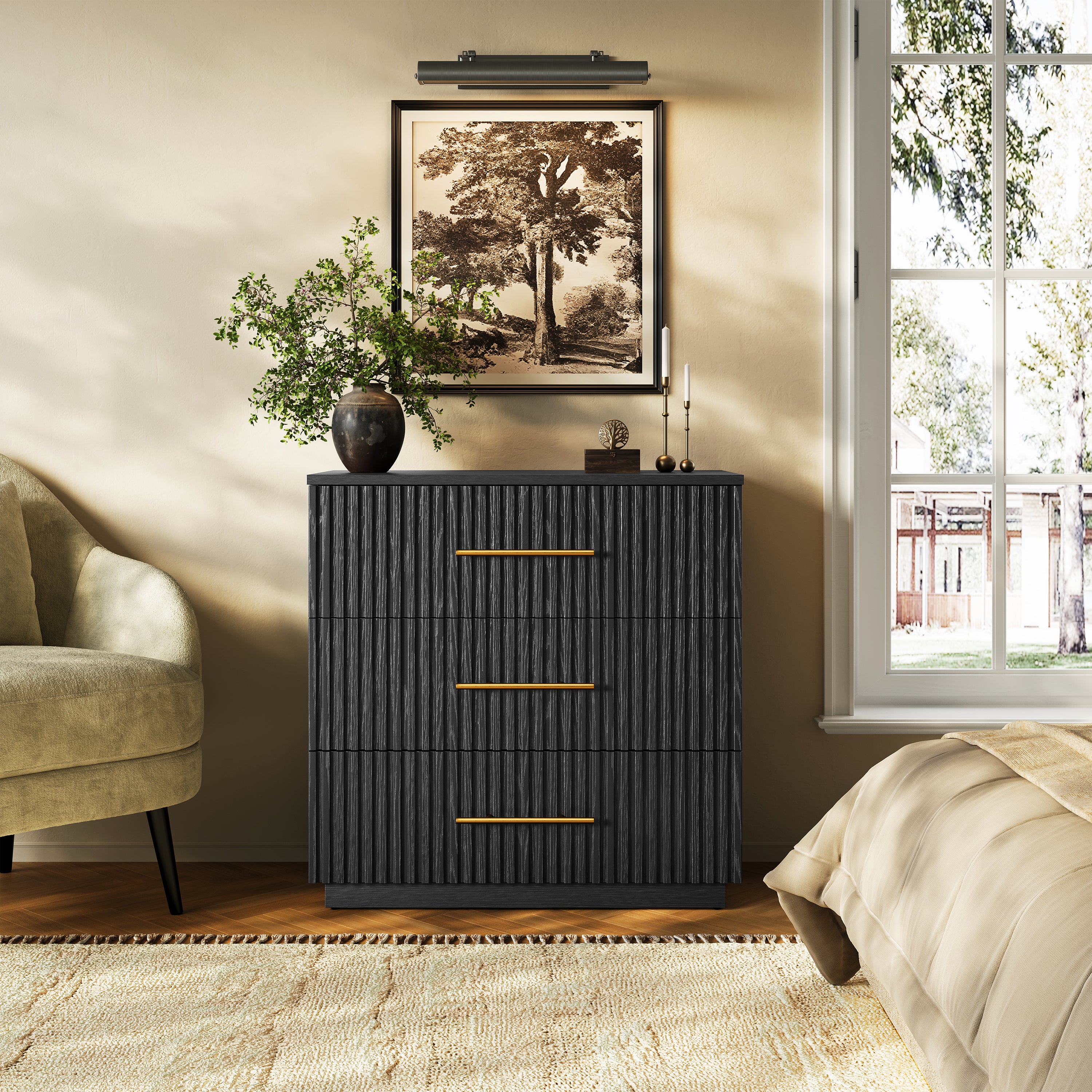 Holt 126" Oak 12-Drawer Chest(Set of 4)