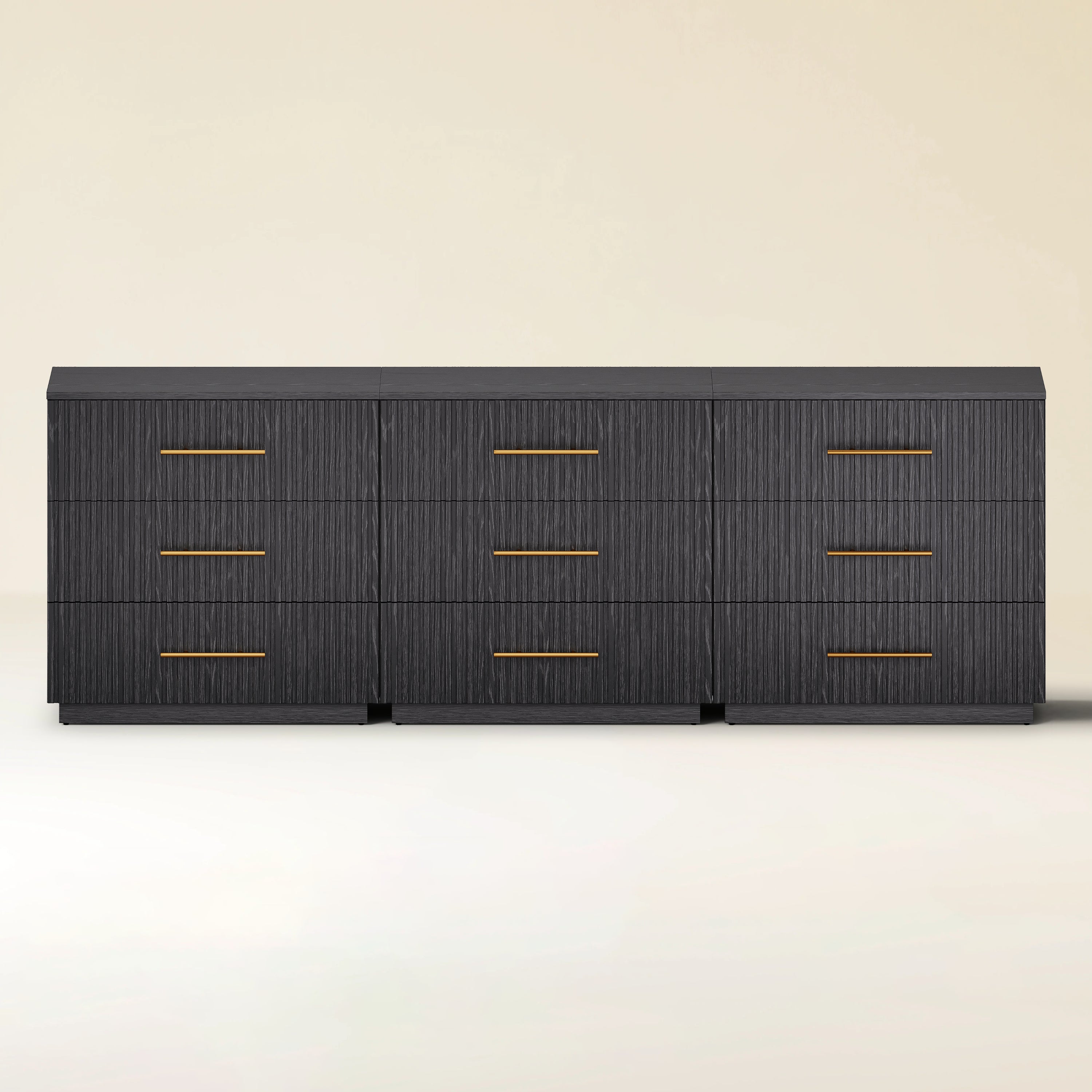 Holt 95" Oak 9-Drawer Chest(Set of 3)