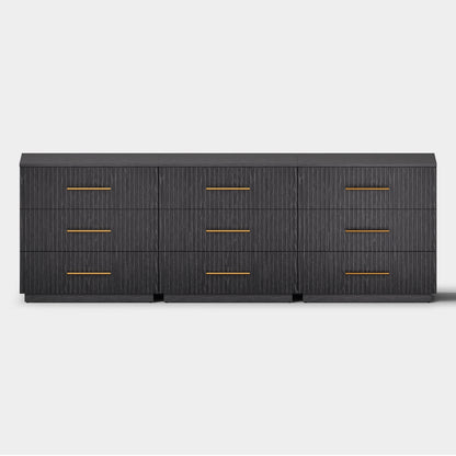 Holt 95" Oak 9-Drawer Chest(Set of 3)