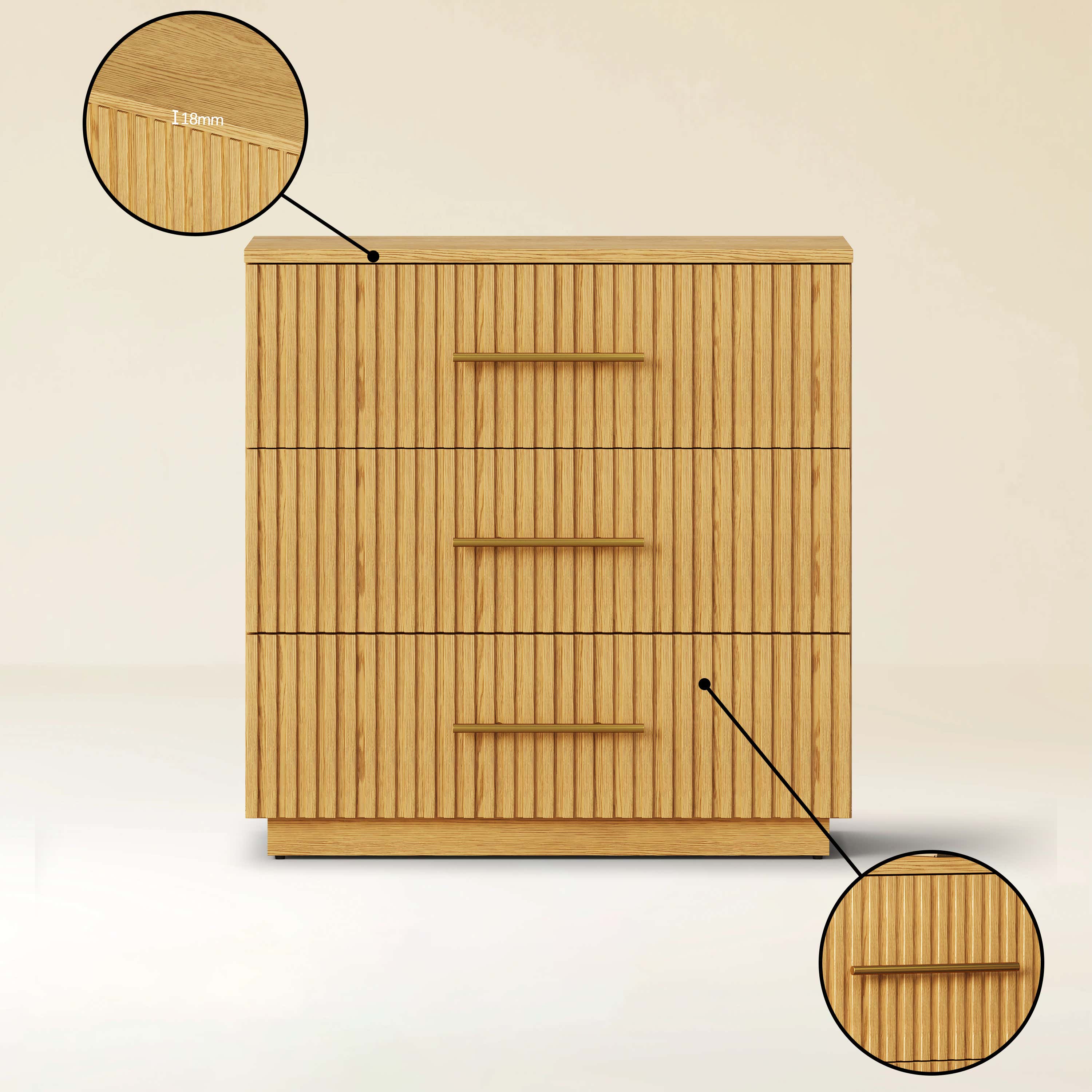 Holt 63“ Oak 6-Drawer Chest(Set of 2)