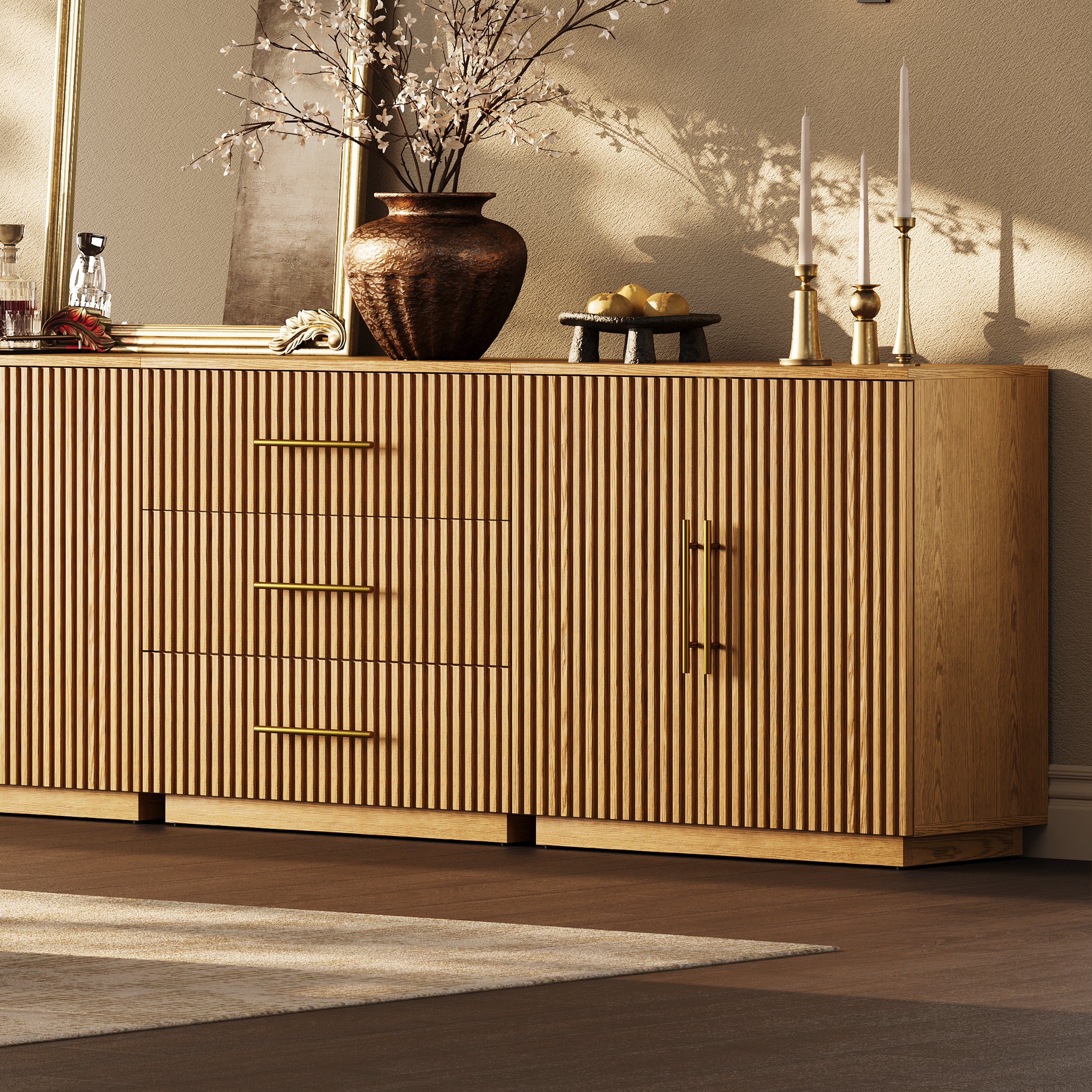 Holt Oak Modular Media Console (Set of 3)