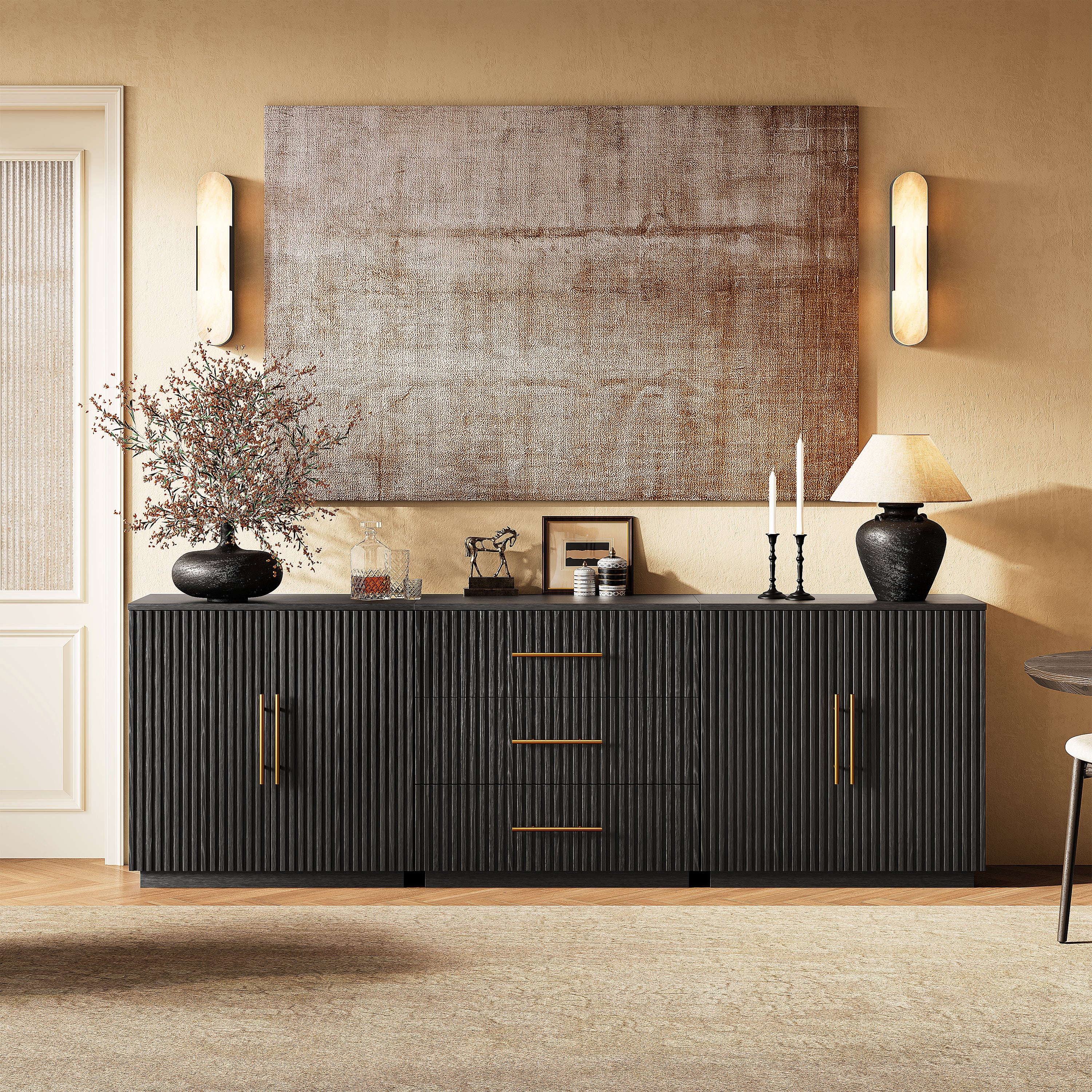 Holt Oak Modular Media Console (Set of 3)