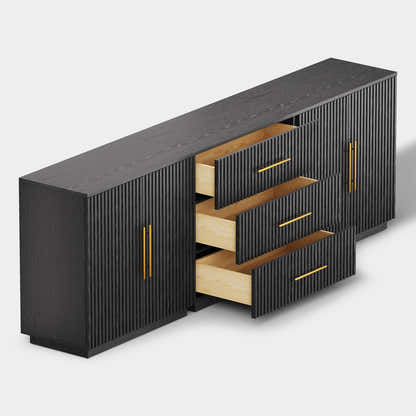 Holt Oak Modular Media Console (Set of 3)