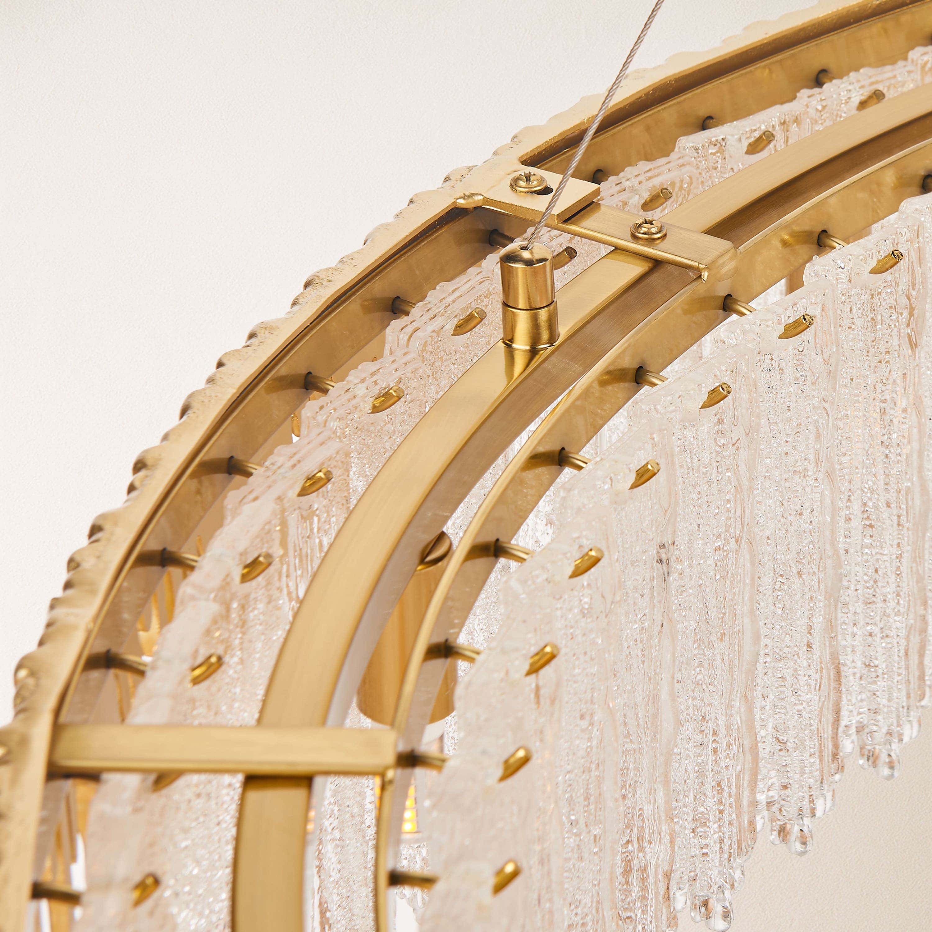 Rheo Crystal Glass Round Chandelier 40"D