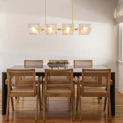 Vitreolith Glass Linear Chandelier 39"W