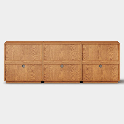Avery Oak 3-Drawer Sideboard 90"W