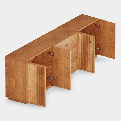 Avery Oak 3-Drawer Sideboard 90"W