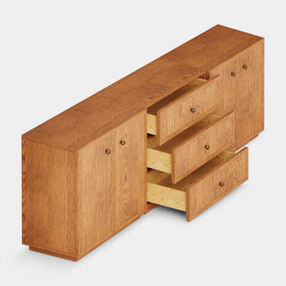 Avery Oak Modular Sideboard 90"W