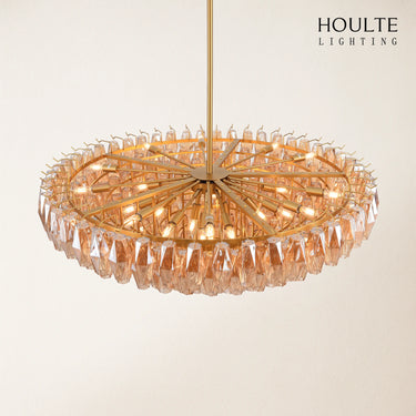 Celestial Drop Runder Kristallglas-Kronleuchter 48''D