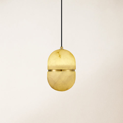 Moderne Anhängerkette Hecate Alabaster, 14 cm Durchmesser