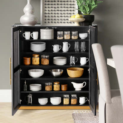 Holton 47"H Eichenholz-Aufbewahrungsschrank