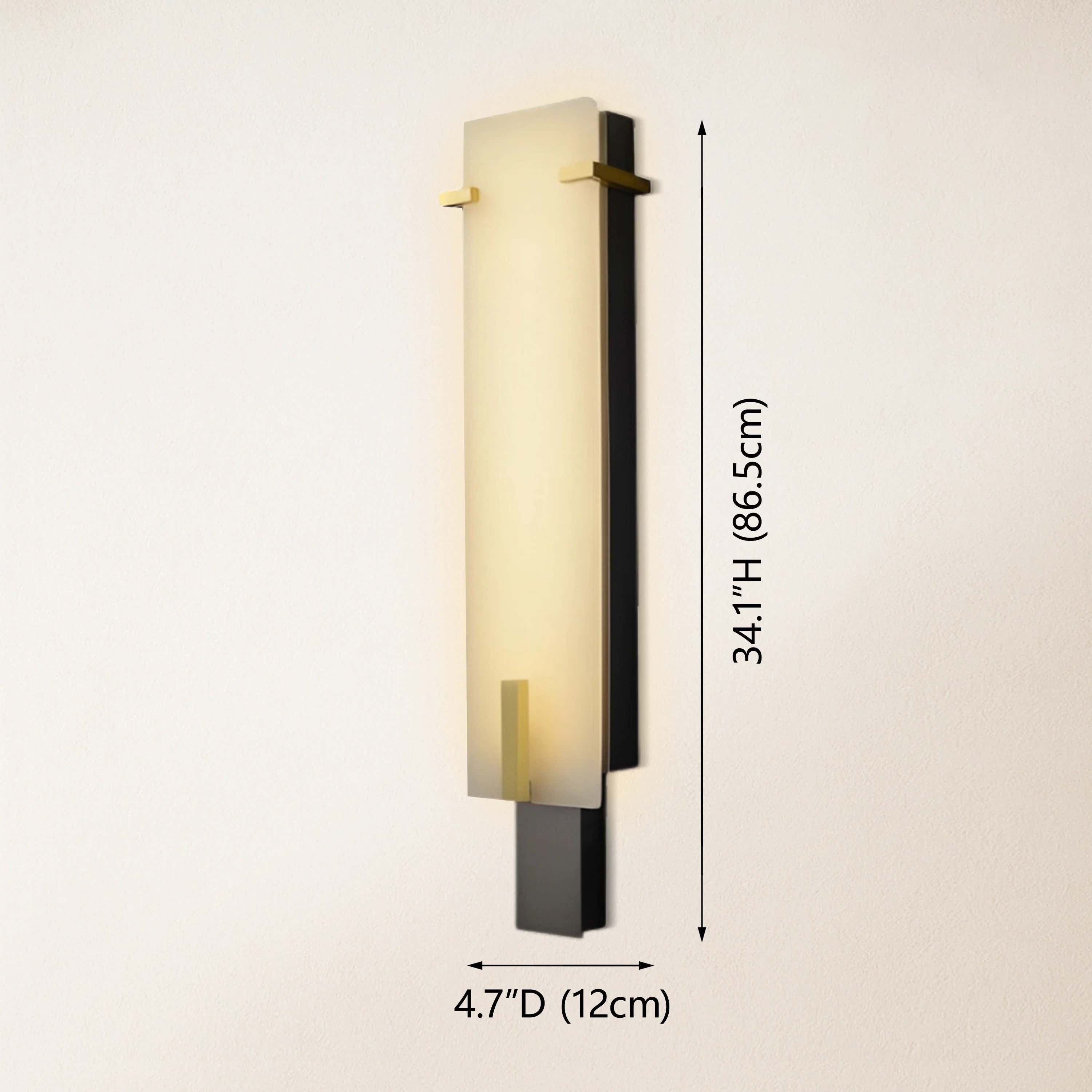 Janina Stable Alabaster Personality Wandleuchter 34,1"H