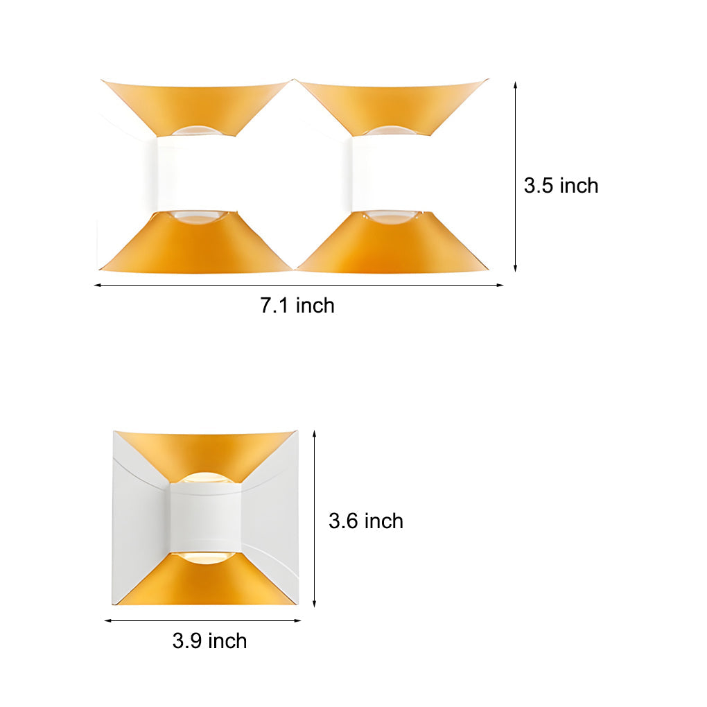 Quadratische Up- und Down-Leuchten 6W LED wasserdichte moderne Außenleuchten