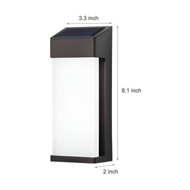 2 Pcs Rechteckige LED Licht-gesteuert Wasserdichte Outdoor Solar Leuchte Beleuchtung