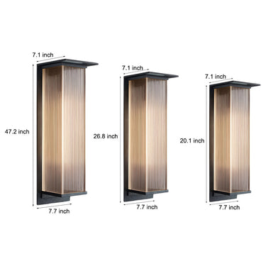 Rechteckige wasserdichte LED 3w moderne Outdoor Solar Wandleuchten Beleuchtung