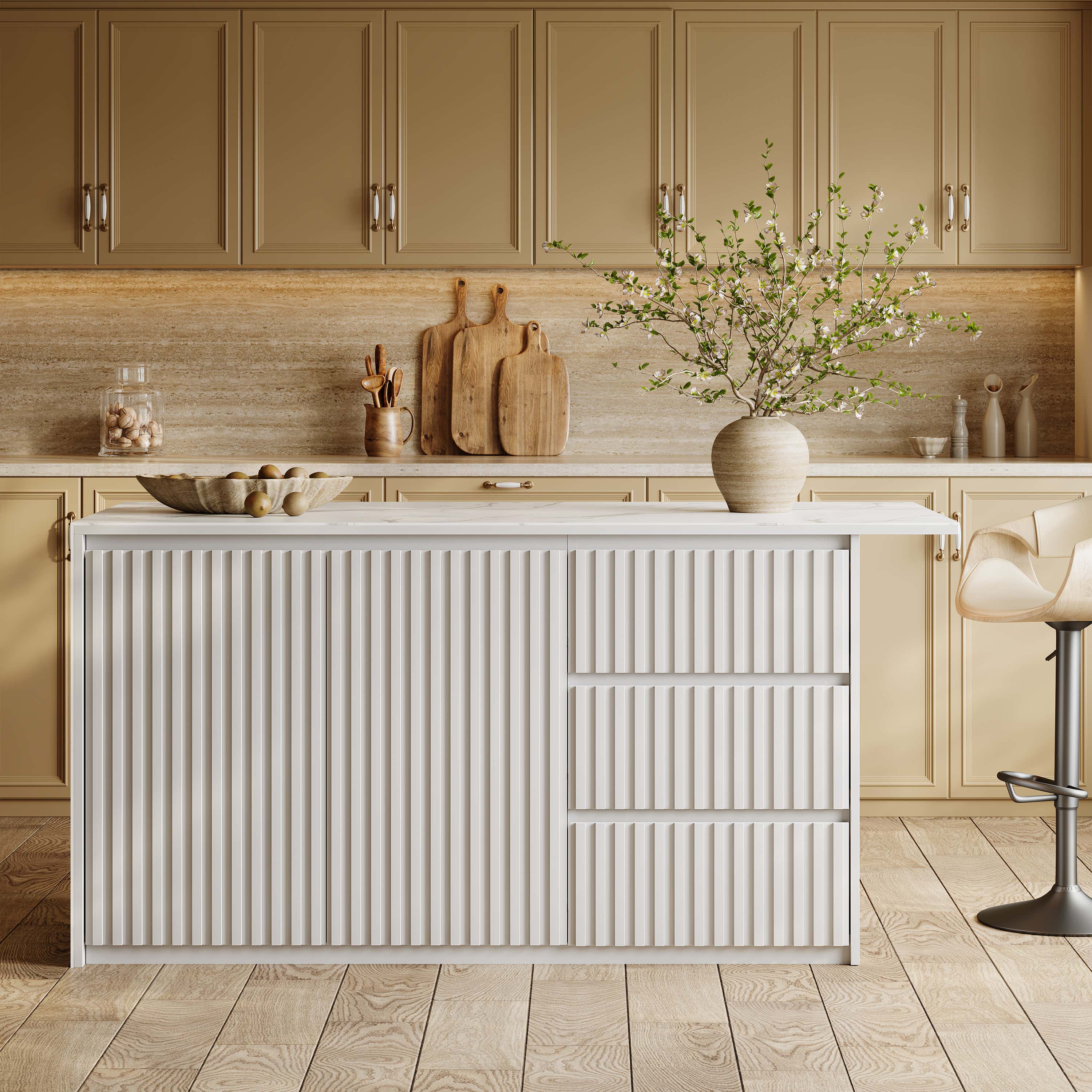 Nare Kitchen Island 71"W