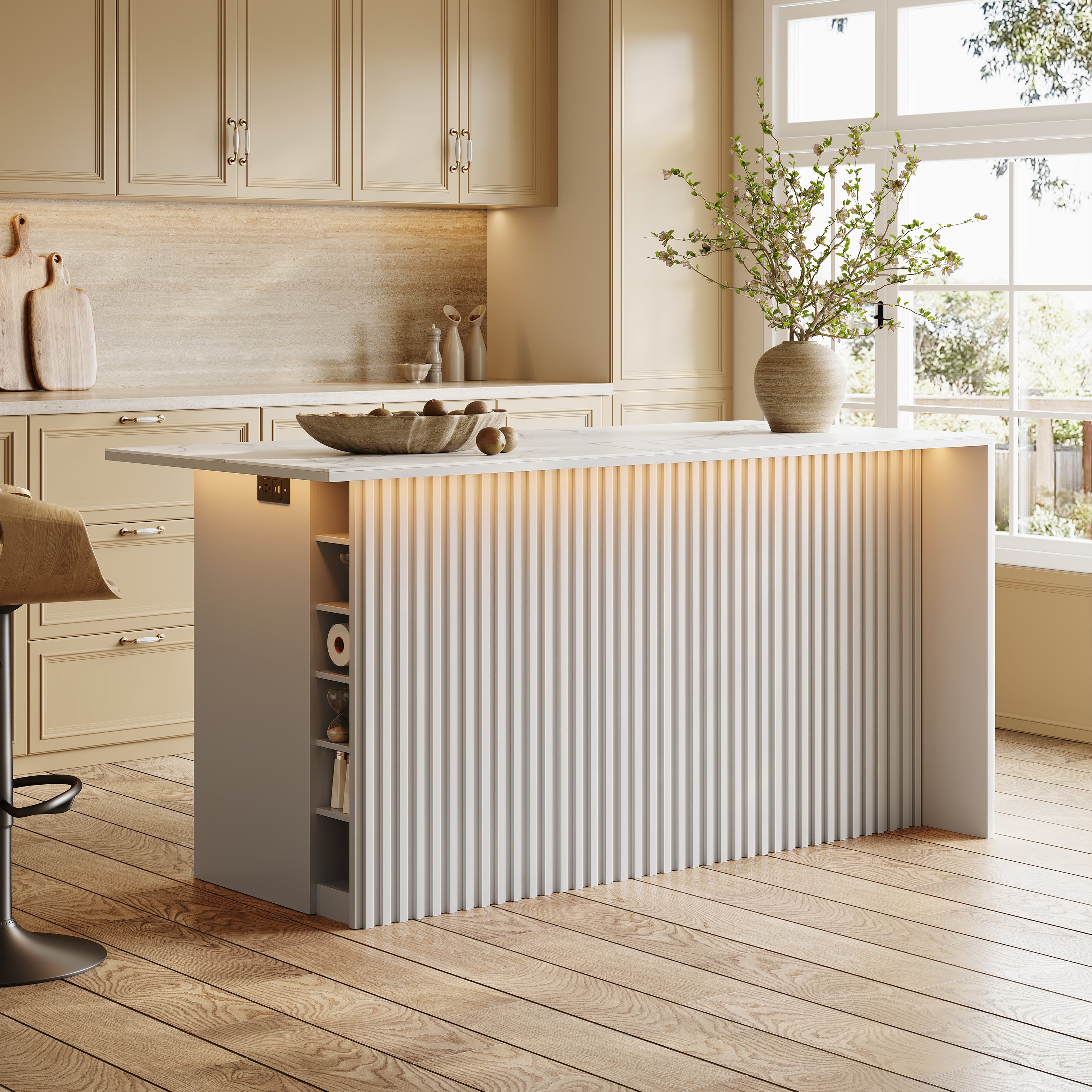 Nare Kitchen Island 71"W