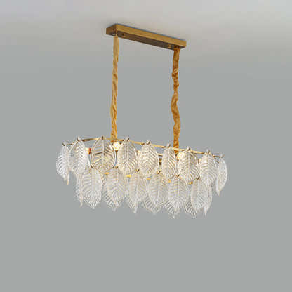 Sylvara Leaf Glass Chandelier