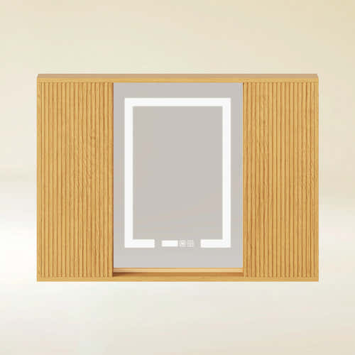 Isla Badezimmer-Wandspiegel aus Eiche, 89,9 cm