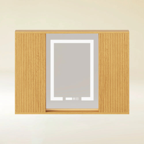 Isla Badezimmer-Wandspiegel aus Eiche, 89,9 cm