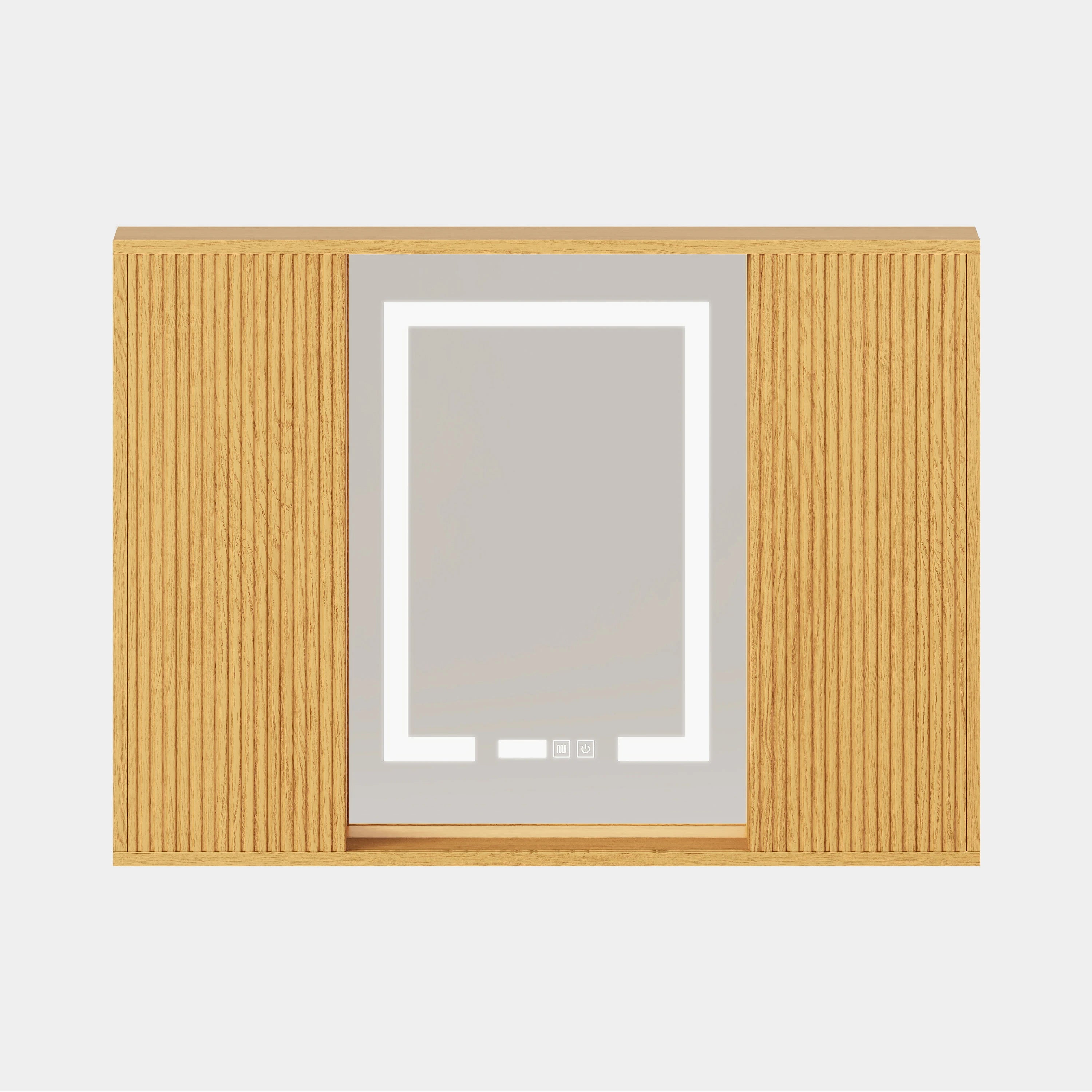 Isla Oak Bathroom Wall Mirror And Vanity Set