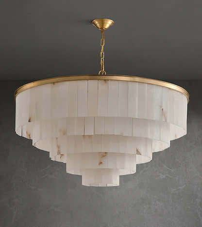 Montrava Alabaster Tiered  Round Chandelier