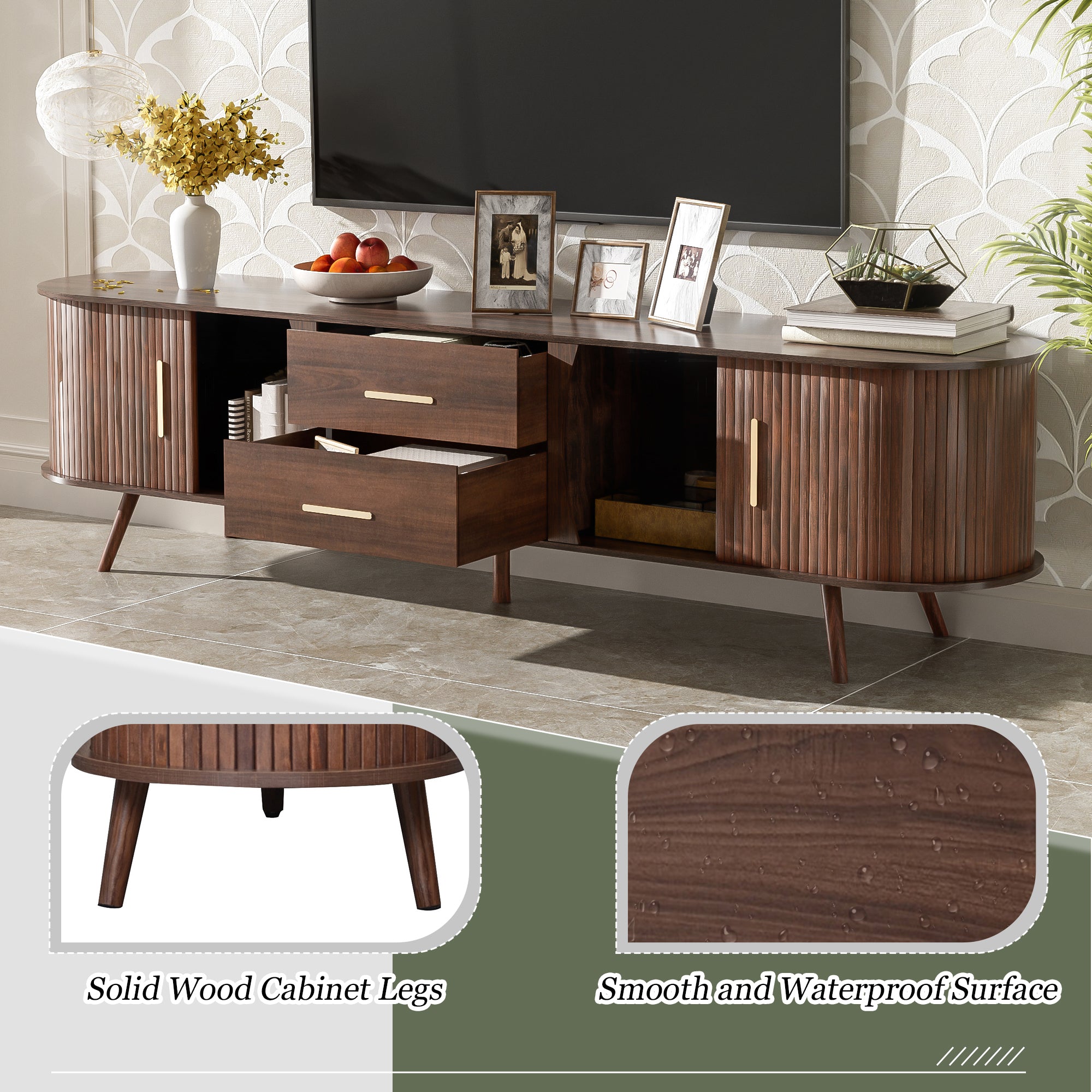 Maris Mid-Century Media Console 70.8"