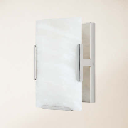 Maris Alabaster Wall Sconce 10"H#Finish_Slver