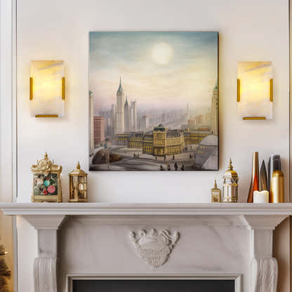 Maris Alabaster Wall Sconce 10"H#Finish_Gold