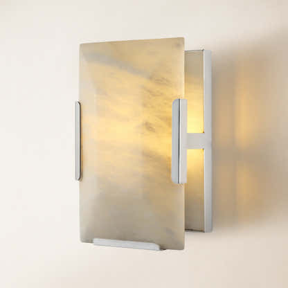 Maris Alabaster Wall Sconce 10"H#Finish_Slver