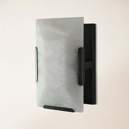 Maris Alabaster Wall Sconce 10"H#Finish_Black