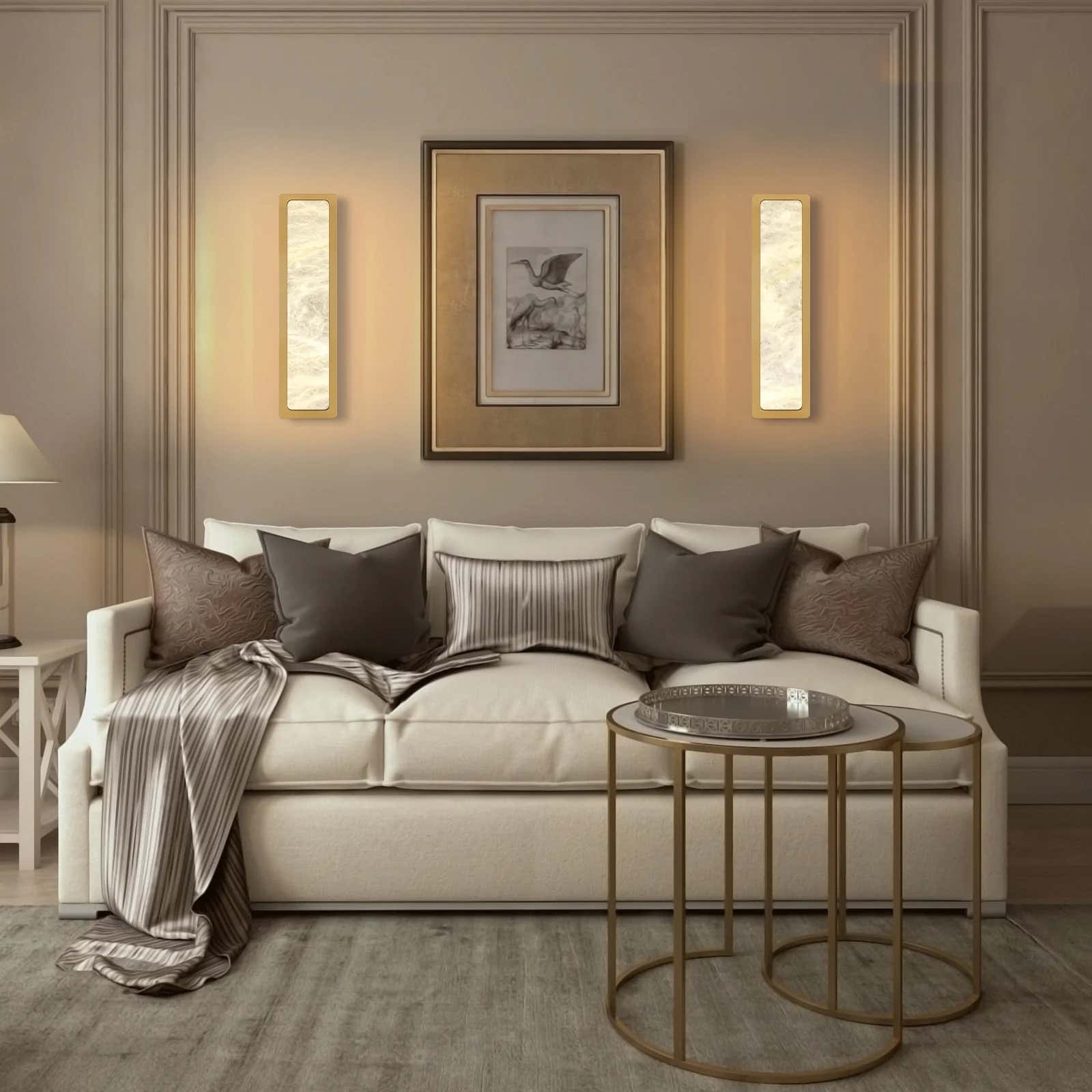 Mintreux Alabaster Wall Sconces 20"H#Finish_Gold