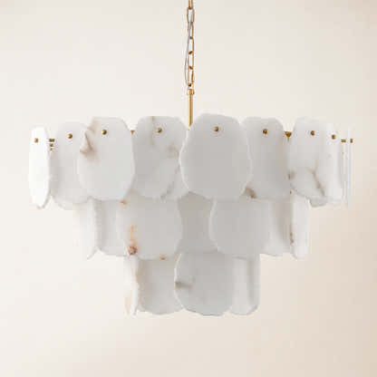 Moira Alabaster Multi-Tier Round Chandelier 32"D#Finish_Gold