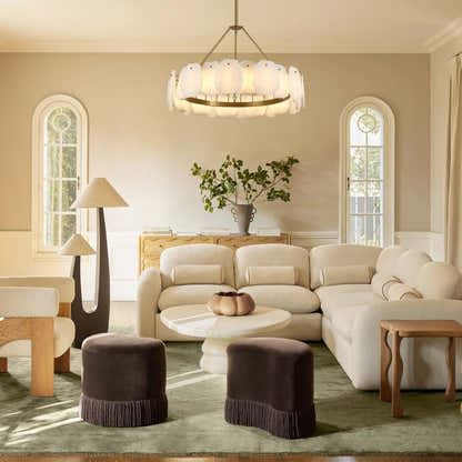 Moira Alabaster Round Chandelier 32"D